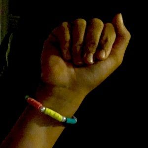 Rainbow pastel clay bead bracelet